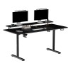 Biurko, elektycznie regulowany, 160X70 cm, 72-117 cm, HIGHLANDER XXL BLACK, czarny, ULTRADESK