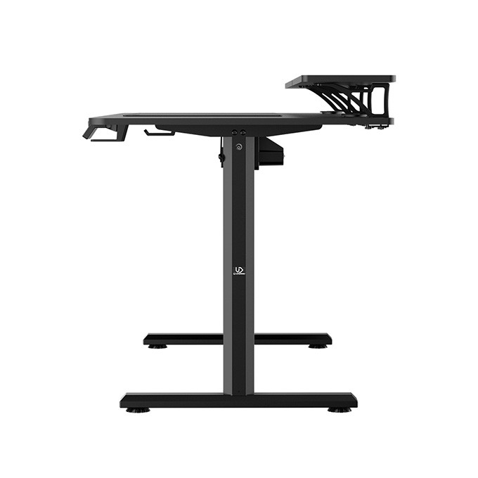 Biurko, elektycznie regulowany, 160X70 cm, 72-117 cm, HIGHLANDER XXL BLACK, czarny, ULTRADESK