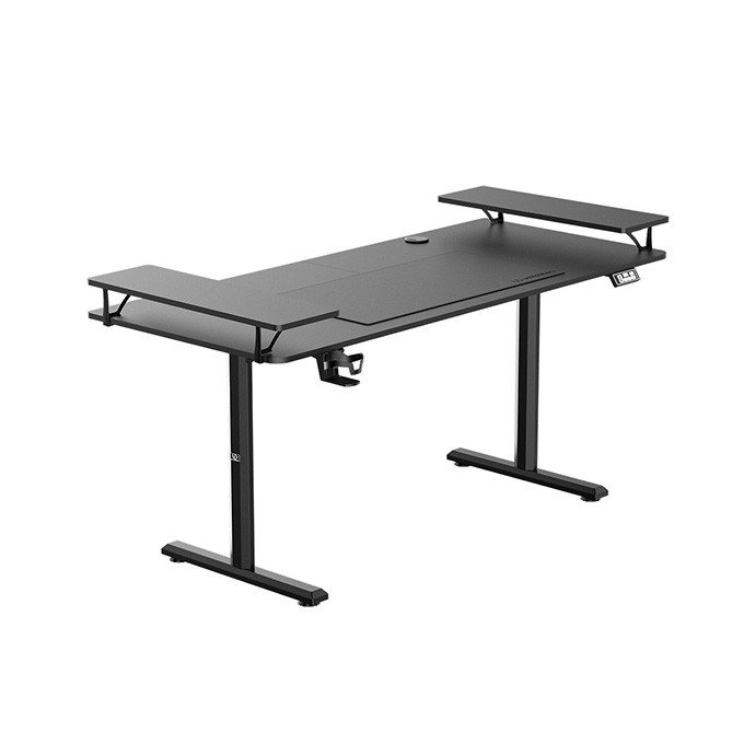 Biurko, elektycznie regulowany, 160X70 cm, 72-117 cm, HIGHLANDER XXL BLACK, czarny, ULTRADESK