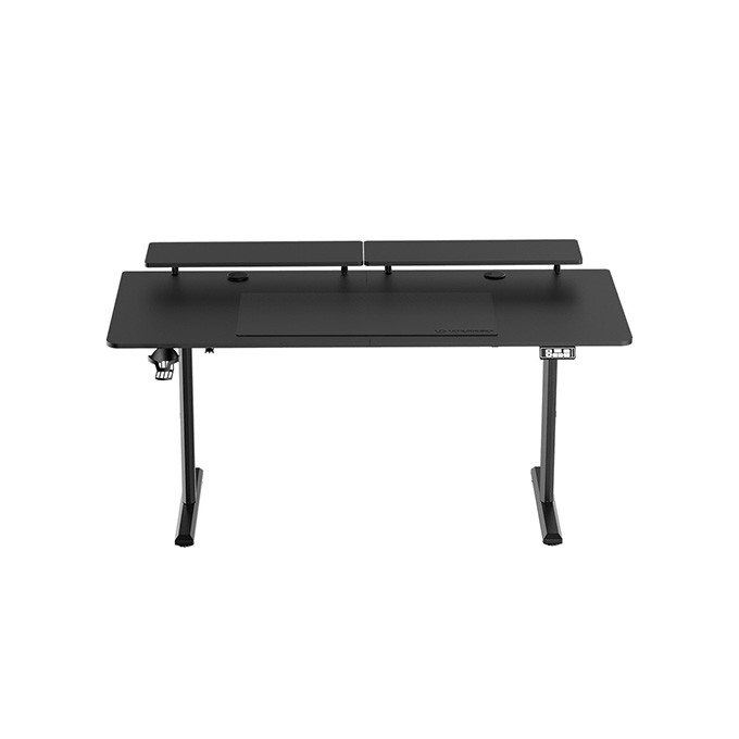 Biurko, elektycznie regulowany, 160X70 cm, 72-117 cm, HIGHLANDER XXL BLACK, czarny, ULTRADESK