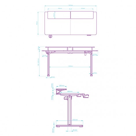 Biurko, elektycznie regulowany, 160X70 cm, 72-117 cm, HIGHLANDER XXL BLACK, czarny, ULTRADESK