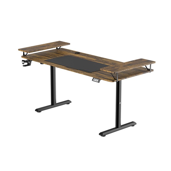 Biurko, elektycznie regulowany, 160X70 cm, 72-117 cm, HIGHLANDER XXL BROWN, brązowy, ULTRADESK