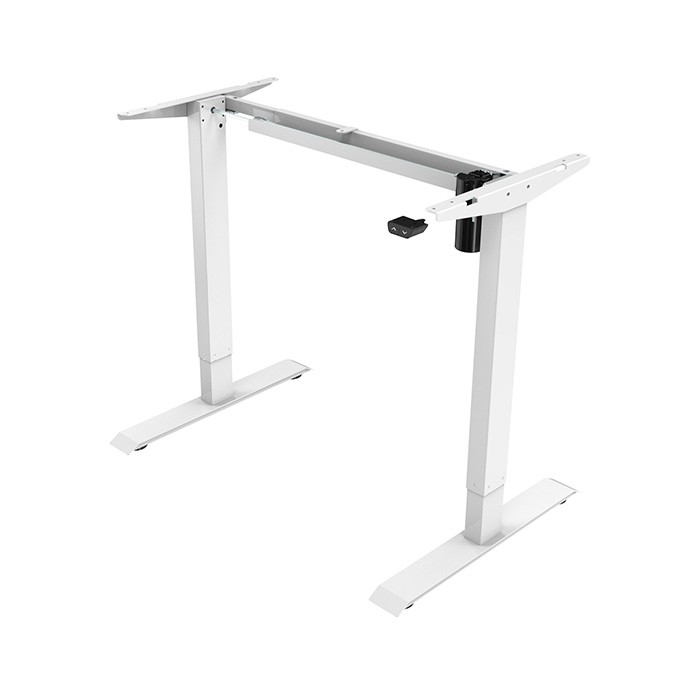 Stelaż / podstawa biurka, elektycznie regulowany, regulacja rozstawu 500mm, biały, 70 kg nośność, ergo