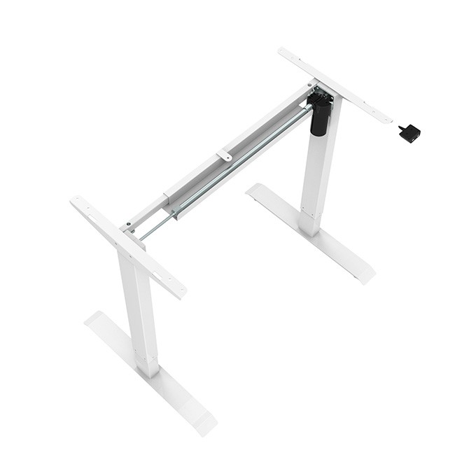 Stelaż / podstawa biurka, elektycznie regulowany, regulacja rozstawu 500mm, biały, 70 kg nośność, ergo