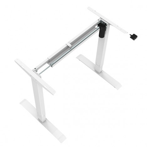 Stelaż / podstawa biurka, elektycznie regulowany, regulacja rozstawu 500mm, biały, 70 kg nośność, ergo