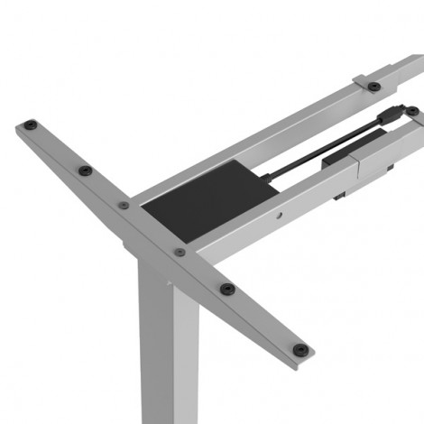 Stelaż / podstawa biurka, elektycznie regulowany, regulacja rozstawu 500mm, system antykolizyjny, szary, 100 kg 