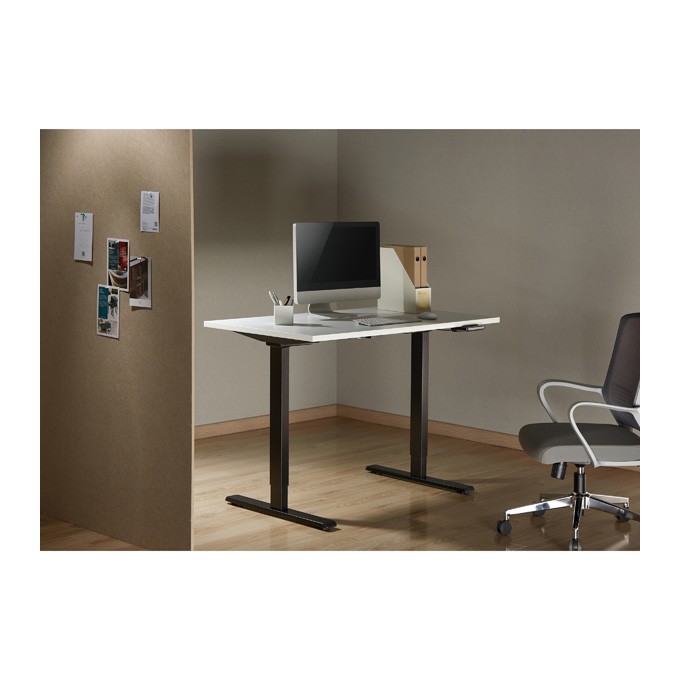 Stelaż / podstawa biurka, elektycznie regulowany, regulacja rozstawu 500mm, system antykolizyjny, czarny, 100 kg 