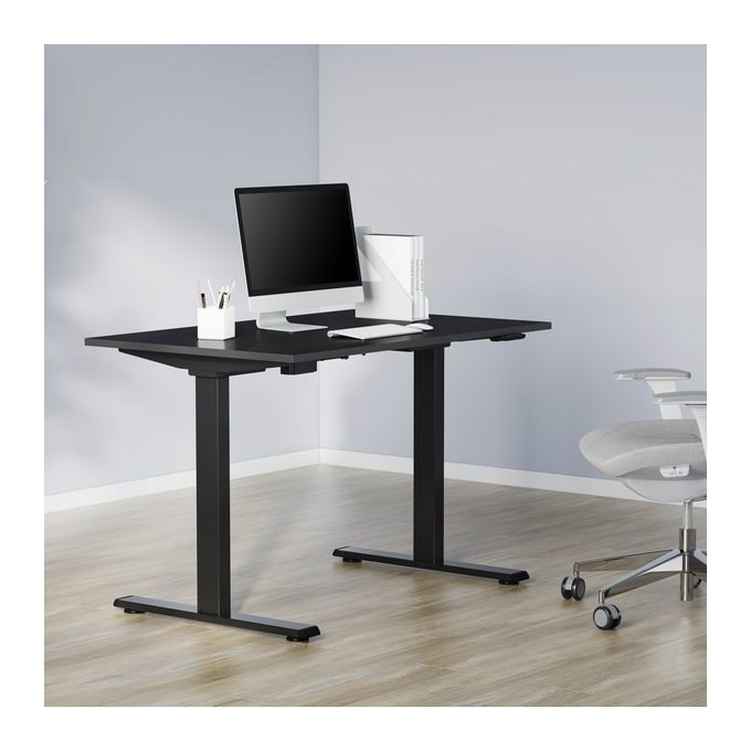 Stelaż / podstawa biurka, elektycznie regulowany, regulacja rozstawu 500mm, system antykolizyjny, czarny, 100 kg 