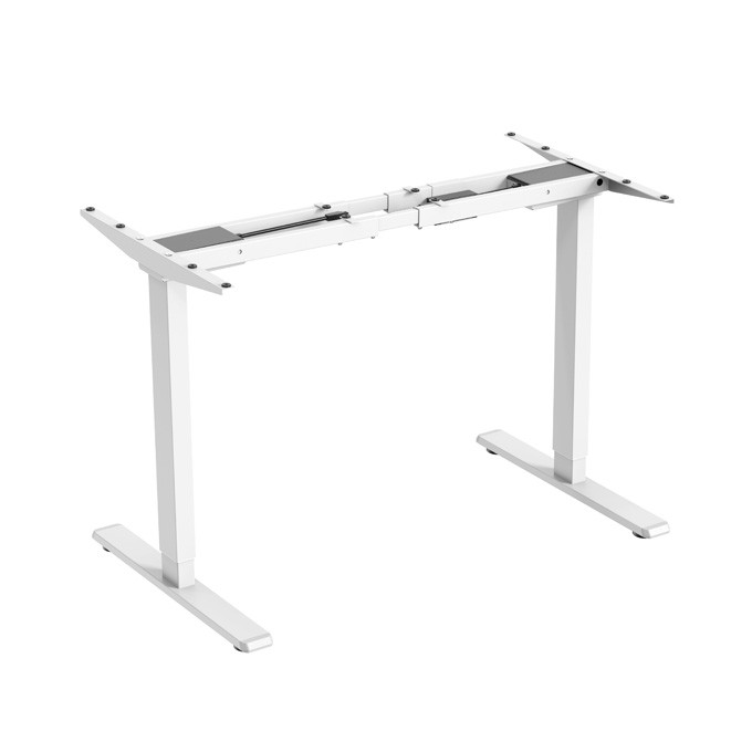 Stelaż / podstawa biurka, elektycznie regulowany, regulacja rozstawu 500mm, system antykolizyjny, biały, 100 kg 