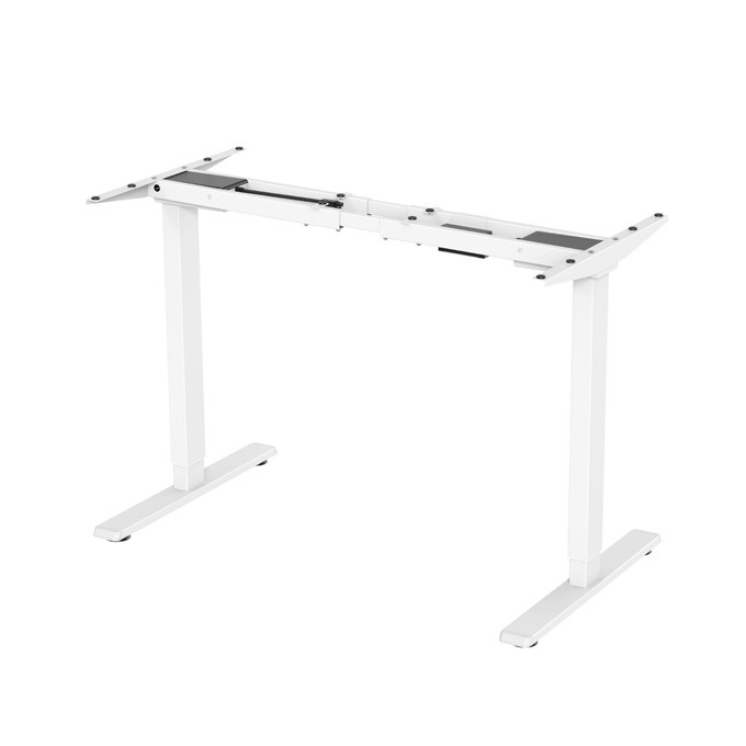 Stelaż / podstawa biurka, elektycznie regulowany, regulacja rozstawu 500mm, system antykolizyjny, biały, 100 kg 