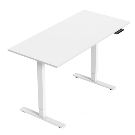Stelaż / podstawa biurka, elektycznie regulowany, regulacja rozstawu 500mm, system antykolizyjny, biały, 100 kg 