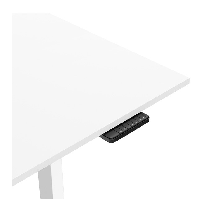 Stelaż / podstawa biurka, elektycznie regulowany, regulacja rozstawu 500mm, system antykolizyjny, biały, 100 kg 