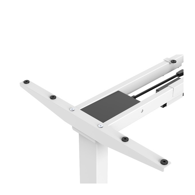 Stelaż / podstawa biurka, elektycznie regulowany, regulacja rozstawu 500mm, system antykolizyjny, biały, 100 kg 