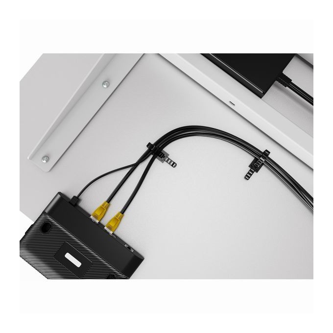 Stelaż / podstawa biurka, elektycznie regulowany, regulacja rozstawu 500mm, system antykolizyjny, biały, 100 kg 