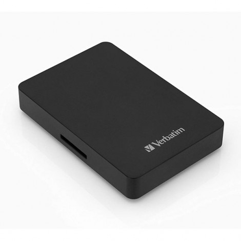 Verbatim zewnętrzny dysk twardy z czytnikiem kart pamięci, Store N Go, 2.5", USB 3.0 (3.2 Gen 1), 1TB, 53421, czarny, 