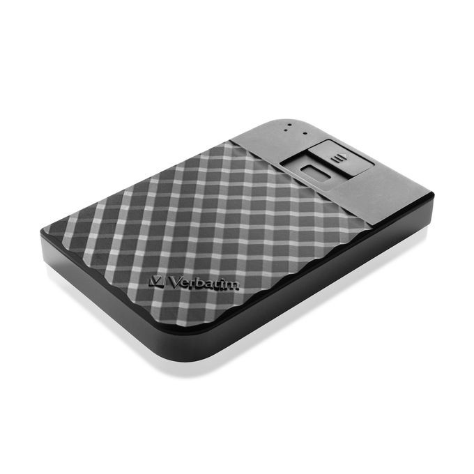 Verbatim zewnętrzny dysk twardy, Fingerprint Secure HDD, 2.5", USB 3.0 (3.2 Gen 1), 1TB, 53650, czarny, szyfrowany z 