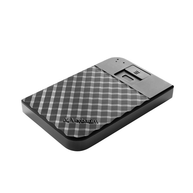 Verbatim zewnętrzny dysk twardy, Fingerprint Secure HDD, 2.5", USB 3.0 (3.2 Gen1), 2TB, 53651, czarny, 256-bit AES