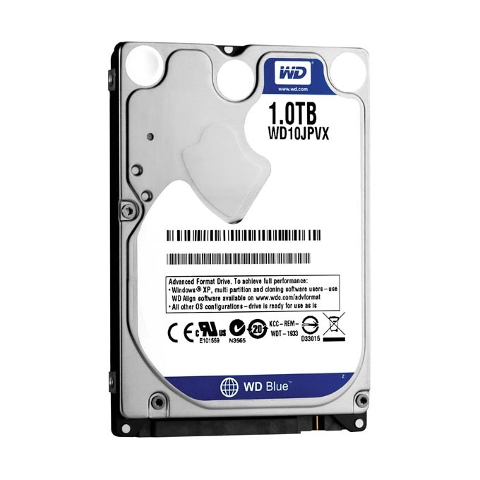 Western Digital wewnętrzny dysk twardy, WD Blue, 2.5", SATA III/SATA II, 1TB, 1000GB, WD10JPVX