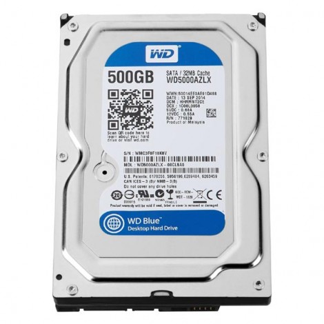 Western Digital wewnętrzny dysk twardy, WD Blue, 3.5", SATA III, 0,5TB, 500GB, WD5000AZLX Western Digital wewnętrzny dysk twardy, WD Blue, 3.5", SATA III, 0,5TB, 500GB, WD5000AZLX