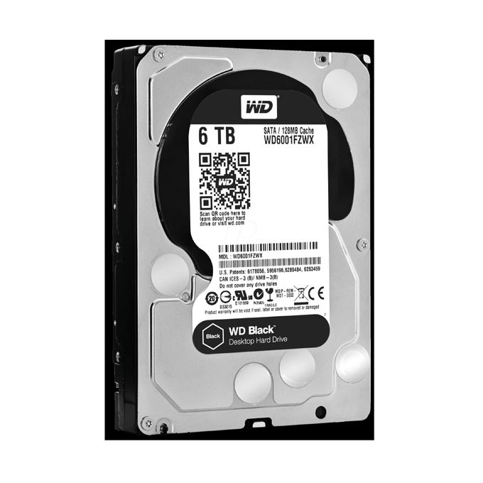 Western Digital wewnętrzny dysk twardy, WD Black, 3.5", SATA III, 6TB, 6000GB, WD6001FZWX