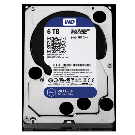 Western Digital wewnętrzny dysk twardy, WD Blue, 3.5", SATA III, 6TB, 6000GB, WD60EZRZ Western Digital wewnętrzny dysk twardy, WD Blue, 3.5", SATA III, 6TB, 6000GB, WD60EZRZ