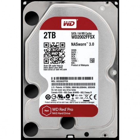 Dysk NAS, Western Digital, 3.5", 2000GB, 2TB, WD RED Pro, SATA III, 7200, WD2002FFSX Dysk NAS, Western Digital, 3.5", 2000GB, 2TB, WD RED Pro, SATA III, 7200, WD2002FFSX