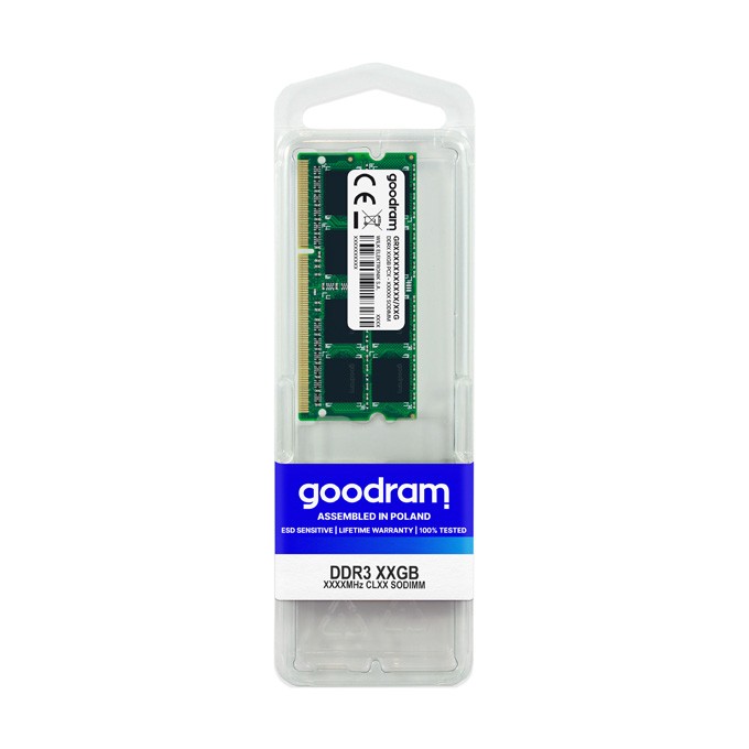 DRAM Goodram DDR3 SODIMM 4GB 1600MHz CL11 DR 1,35V