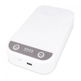 Sterylizator UV Powerton, na telefon, słuchawki, okulary, klucze, biżuterię, do 6,5", 10 W, biała