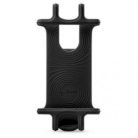 Uchwyt telefonu komórkowego Bone Bike Tie X, na rower, regulowany rozmiar, czarny, 4-6", silikon, mocowany do 