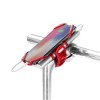 Uchwyt rowerowy na telefon i powerbank Bone Bike Tie 3 Pro Pack, na rower, regulowany rozmiar, czerwony, 4-6.5", 