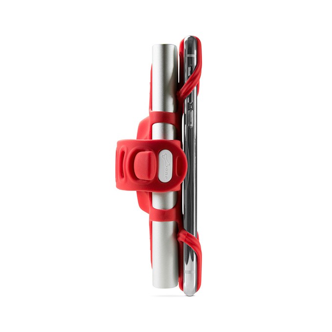 Uchwyt rowerowy na telefon i powerbank Bone Bike Tie 3 Pro Pack, na rower, regulowany rozmiar, czerwony, 4-6.5", 
