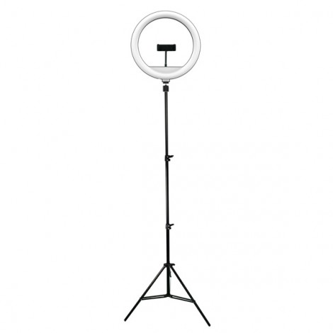 Powerton lampa pierścieniowa 13", Dioda LED biała, duże, regulacja temepratury i intensywności światła, uchwyt 