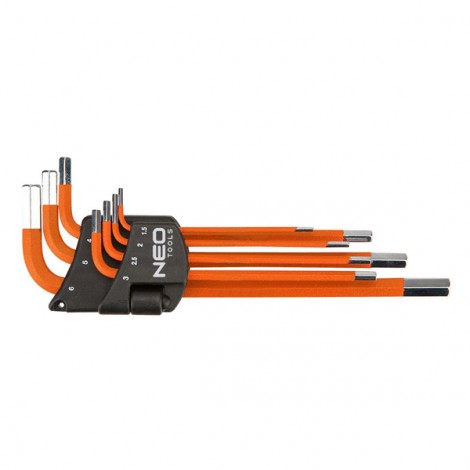 Zestaw kluczy imbusowych 09-517, 1,5-6 mm, zestaw 7 szt, NEO TOOLS