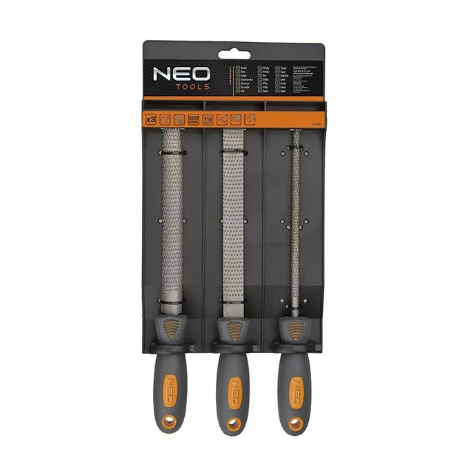 Zestaw pilników do drewna 37-600, 3 szt, 20 cm, NEO TOOLS