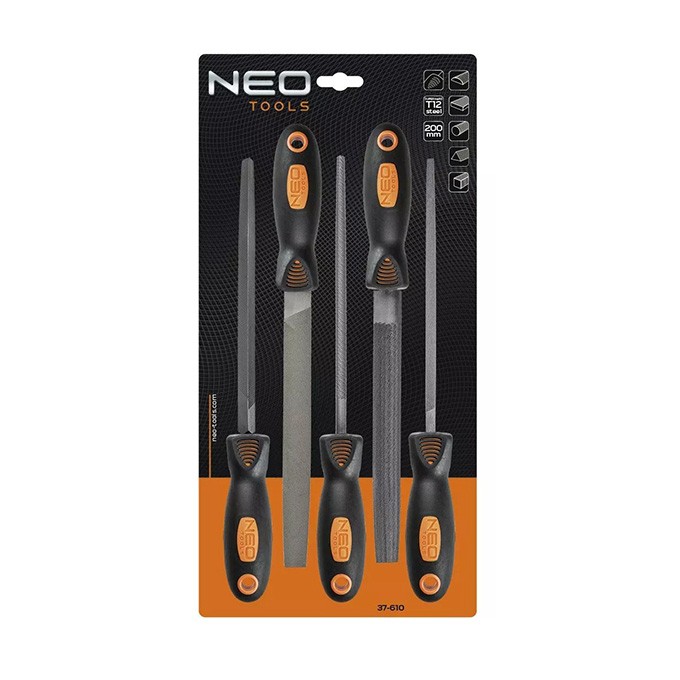 Pilniki do metalu 37-610, zestaw 5 szt, NEO TOOLS