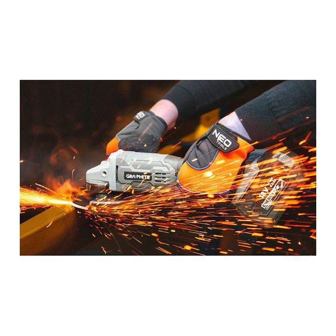 Szlifierka kątowa zasilanie akumulatorem, 18V, Li-Ion, max 10000 obr/min, 125 mm, GRAPHITE