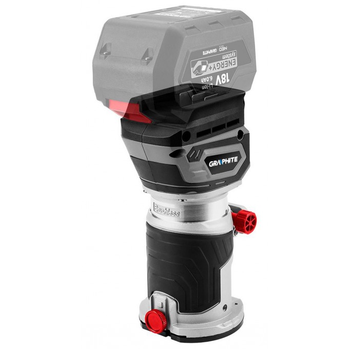 Frezarka górnowrzecionowa bezszczotkowa, 58GE140, akumulator (18V), 18V, bez akumulatora, Graphite
