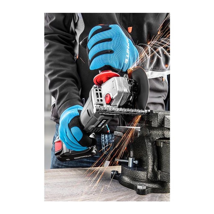 Szlifierka kątowa 58G003, zasilanie akumulatorem, 18V, Li-Ion, Energy+, Graphite