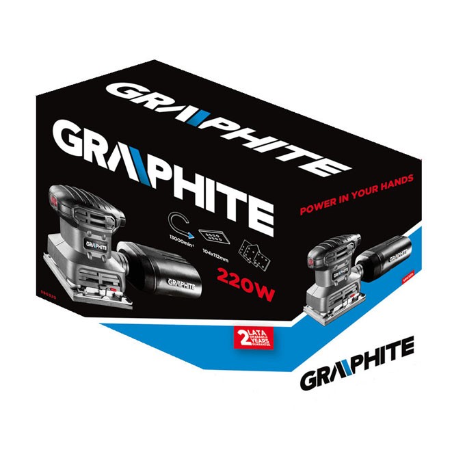 Szlifierka oscylacyjna 59G320, przewód, 230V, 26000 oscylacji / min, Graphite