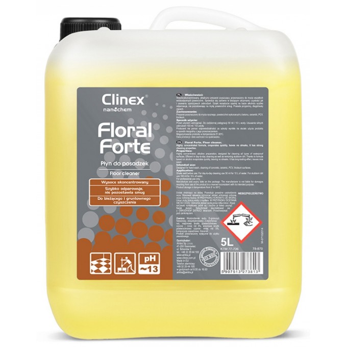 Płyn CLINEX Floral Forte 5L,  do czyszczenia posadzek