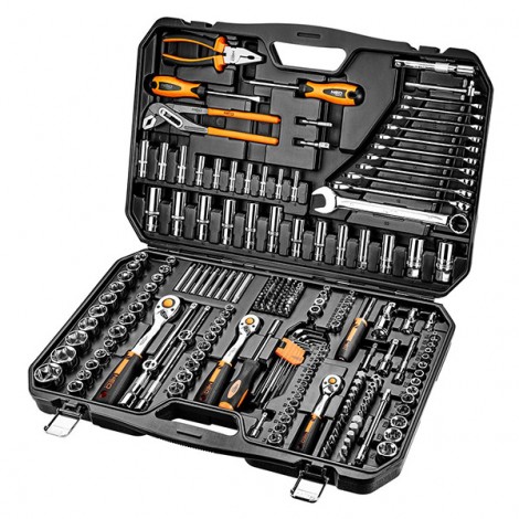Zestaw narzędzi i nasadek10-078, 233 szt, Neo Tools