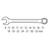 Klucze płasko-oczkowe09-753, Zestaw 17 ks, 8-32 mm, NEO TOOLS