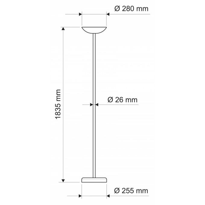 Halogenowa lampa podłogowa MAULsky, 230W, ze ściemniaczem, srebrna