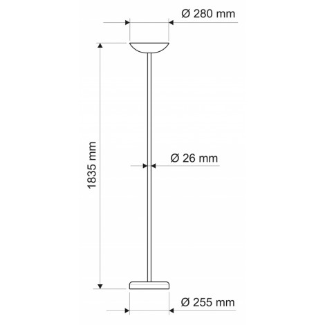 Halogenowa lampa podłogowa MAULsky, 230W, ze ściemniaczem, srebrna