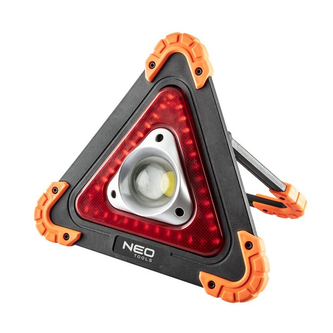Lampa LED + trójkąt ostrzegawczyplastik-nylon99-07610W, 4xAA, 3 tryby świeceniaNEO TOOLS