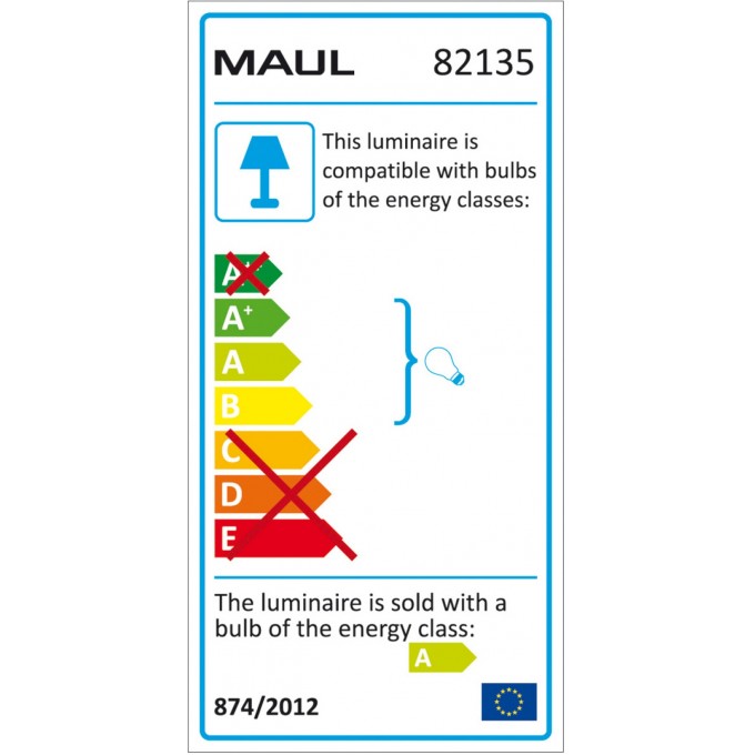 Lampka energooszczędna na biurko MAULatlantic, 11W, mocowana zaciskiem, biała