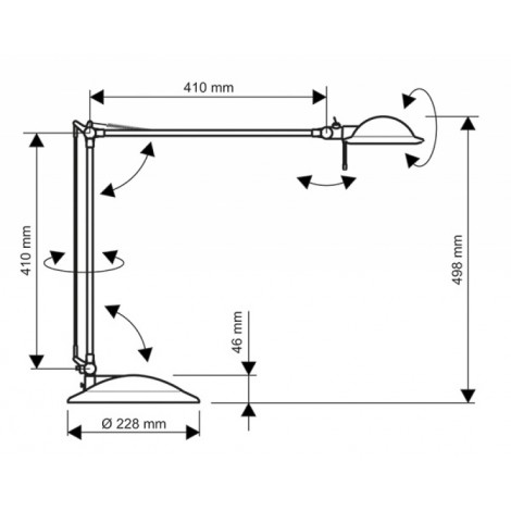 Lampka LED na biurko MAULbusiness, 11W, srebrno-czarna