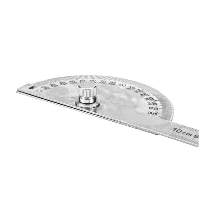 Kątomierz z linijką NEO TOOLS 0-100 mm, linijka, kątomierz, stal nierdzewna