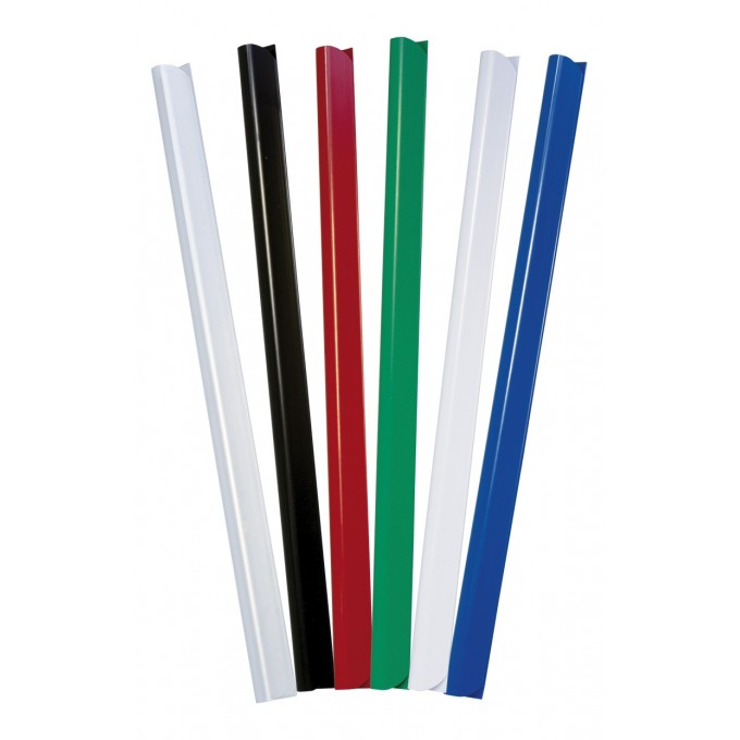 Listwa zaciskająca DONAU, PVC, A4, 10mm, do 100 kartek, czerwona