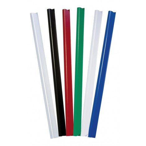 Listwa zaciskająca DONAU, PVC, A4, 10mm, do 100 kartek, czerwona